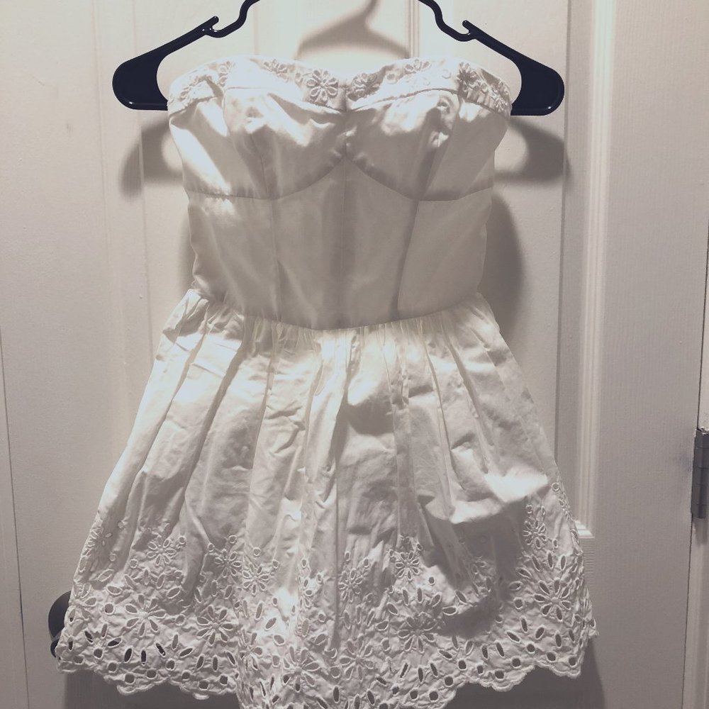 Hollister Strapless Eyelet Lace Dress, S